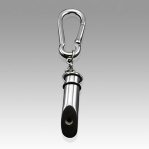 Whistle Cylinder Stainless Steel Cremation Keychain - ExquisiteUrns