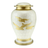 Scratch & Dent Pearl White and Gold KEEPSAKE ONLY - ExquisiteUrns