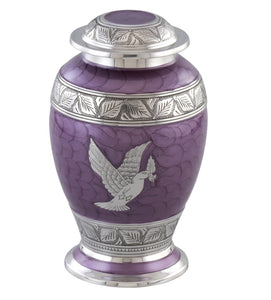 Peaceful Purple Dove Adult Cremation Urn - ExquisiteUrns