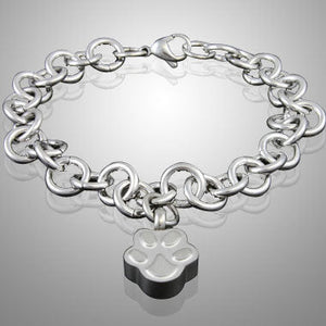 Paw Stainless Steel Cremation Keepsake Bracelet - ExquisiteUrns