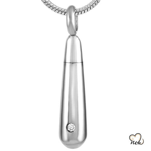 Loving Tear Drop Silver Cremation Jewelry For Ashes - ExquisiteUrns