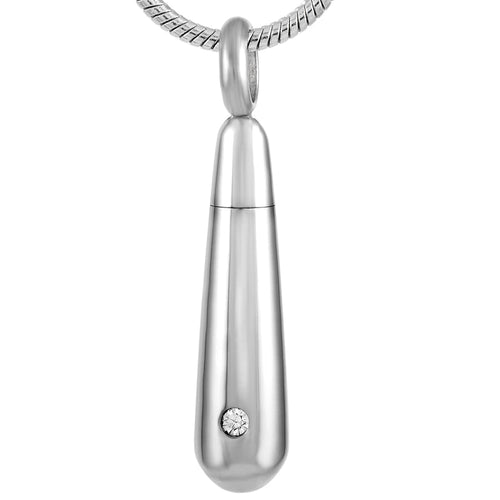 Tear Drop Stainless Steel Keepsake Cremation Pendant - ExquisiteUrns