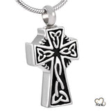 Celtic Cross Cremation Jewelry Keepsake Pendant - Cremation Necklace - Urn Necklace - Lockets For Ashes - ExquisiteUrns