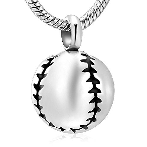 Baseball Stainless Steel Cremation Pendant Jewelry - Urn Necklace - Lockets For Ashes- ExquisiteUrns