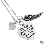 I will Hold you in my H Poetry Memorial Pendant - Heart - ExquisiteUrns