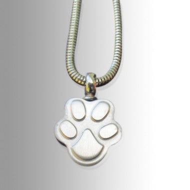Paw Stainless Steel Cremation Keepsake Pendant - ExquisiteUrns