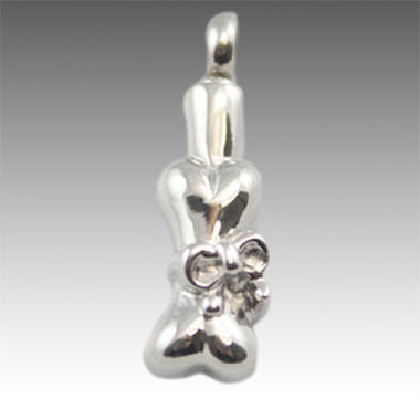 Dog Bone with Bow Pendant Stainless Steel Cremation Pendant Jewelry - ExquisiteUrns