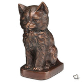 Pet Urn - Pet Cremation Urn - Sitting Cat Figurine Custom Pet Urn For Ashes in Red - ExquisiteUrns