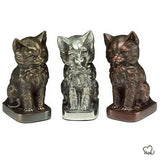 Pet Urn - Pet Cremation Urn - Sitting Cat Figurine Custom Pet Urn For Ashes in Copper, Bronze, and Silver - ExquisiteUrns