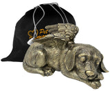 Pet Urn - Sleeping Dog Urn For Dogs Ashes - Metal Urn with Bronze Finish - ExquisiteUrns