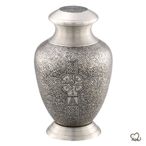 Slate Celtic Religious Cremation Urn - Pewter - ExquisiteUrns