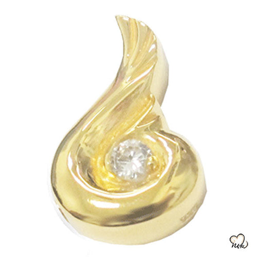 Elegant Curve Cremation Jewelry - Gold Plated - ExquisiteUrns