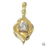 Diamond Ornament Cremation Jewelry - Gold Plated - ExquisiteUrns