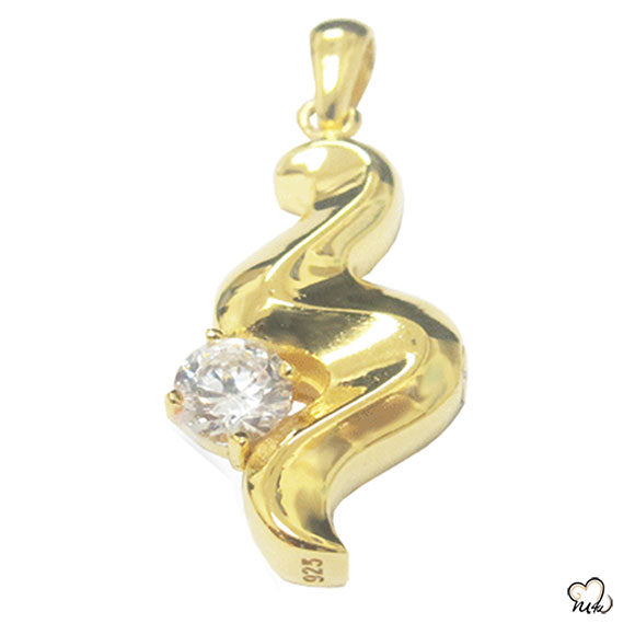 Elegant Spiral Cremation Jewelry - Gold Plated - ExquisiteUrns