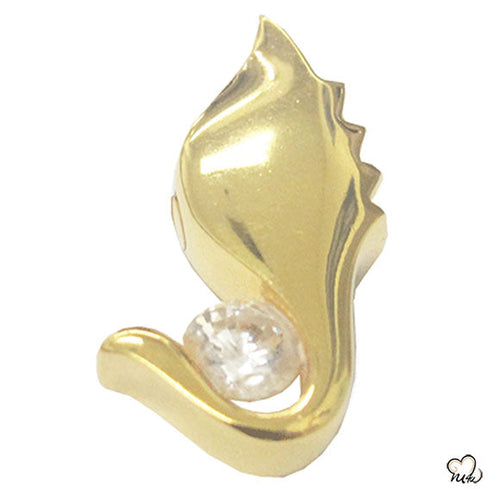 Modern Wing Cremation Jewelry - Gold Plated - ExquisiteUrns