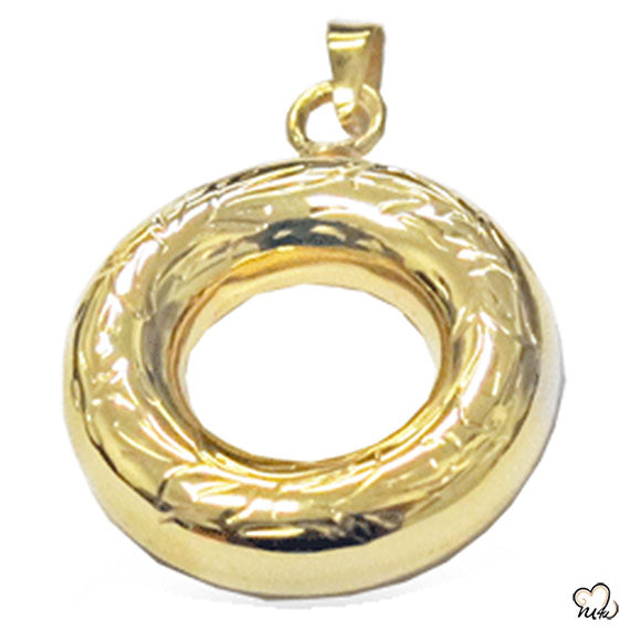 Circle of Love Cremation Jewelry -Gold Plated - Urn Necklace -Lockets For Ashes - ExquisiteUrns