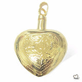 Elegant Heart Cremation Jewelry - Gold Plated - ExquisiteUrns