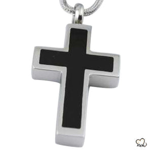 Silver Black Cross Jewelry - ExquisiteUrns