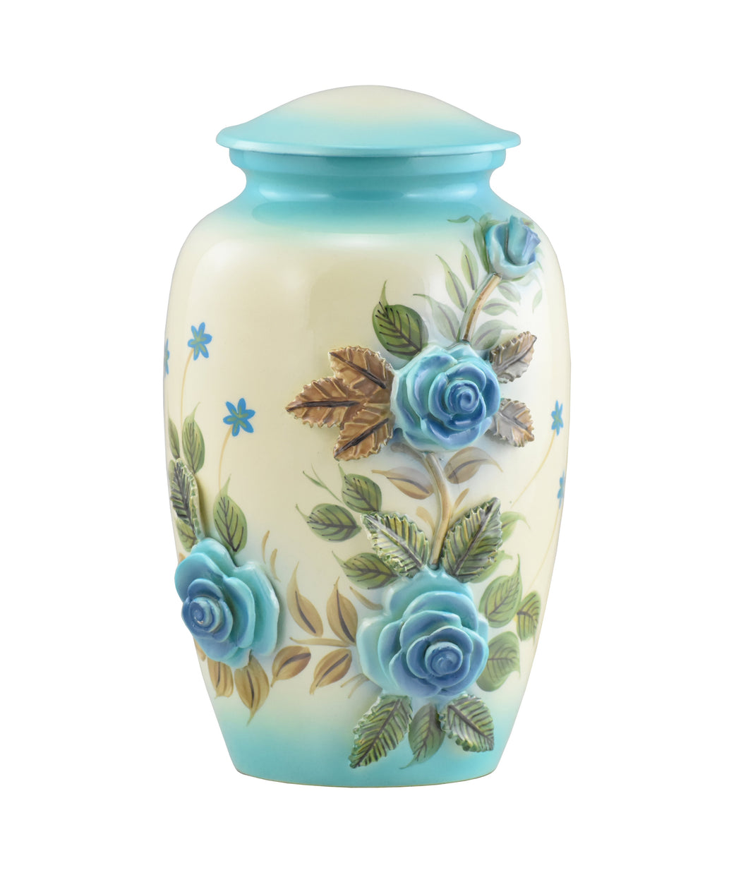 3D Blue Rose Bouquet Cremation Urn - ExquisiteUrns