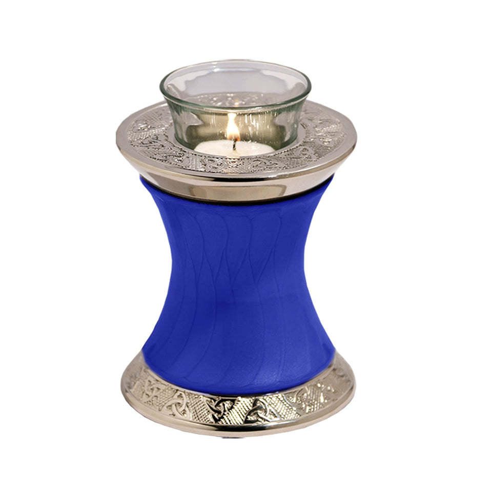 Baroque Blue Tealight Urn - ExquisiteUrns