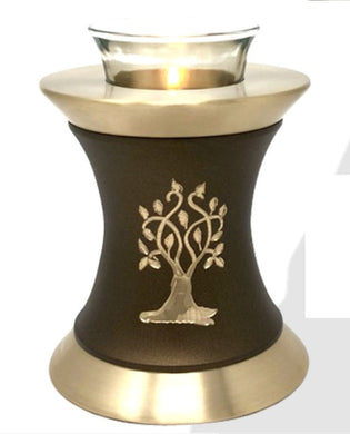 Brown Tree of Life Tealight Urn - ExquisiteUrns