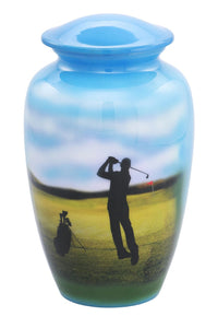 Golfing On The Green Adult Cremation Urn - ExquisiteUrns