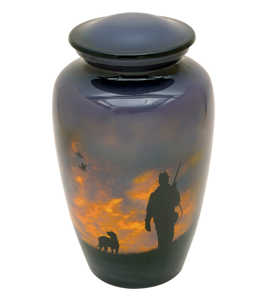 Sunrise Game Hunting Adult Cremation Urn - ExquisiteUrns