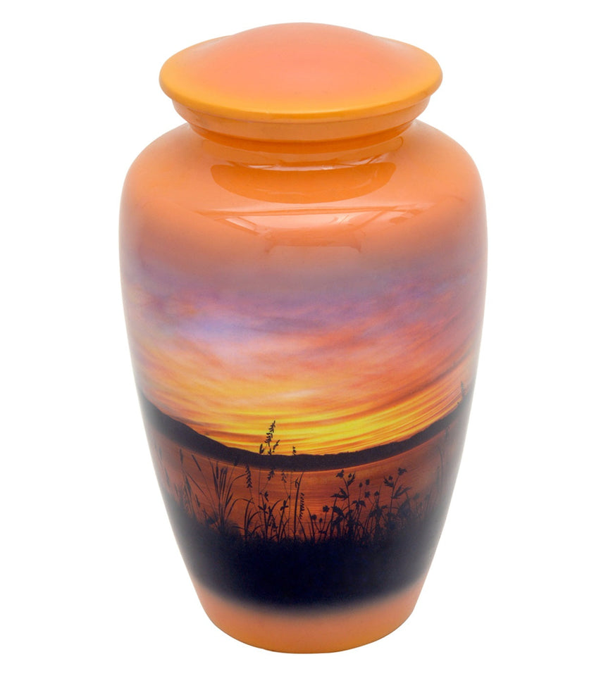 Lakeside Sunrise Adult Cremation Urn - ExquisiteUrns
