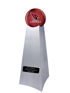 Championship Trophy Cremation Urn With Optional Arizona Cardinals Ball Décor And Custom Metal Plaque - ExquisiteUrns