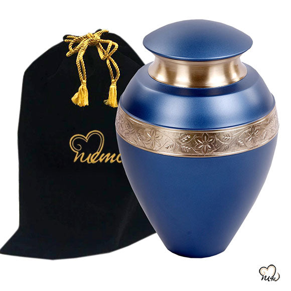 Ikon Serene Blue Cremation Urn, cremation urns - ExquisiteUrns