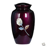 Imperial Rose Mother of Pearl Cremation Urn, Hand Painted Cremation Urn - Exquisite Urns