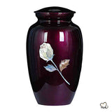 Imperial Rose Mother of Pearl Cremation Urn, Hand Painted Cremation Urn - ExquisiteUrns