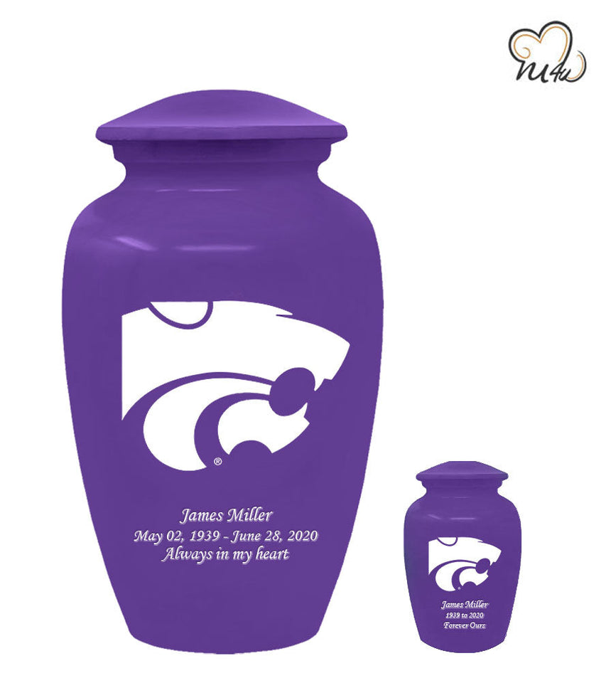 Kansas State University Wildcats College Cremation Urn - Purple - ExquisiteUrns