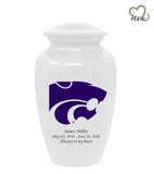 Kansas State University Wildcats College Cremation Urn - White - ExquisiteUrns