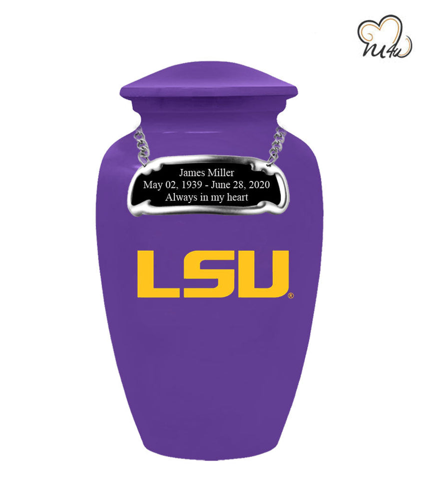 Louisiana State University Tigers College Cremation Urn - Purple - ExquisiteUrns