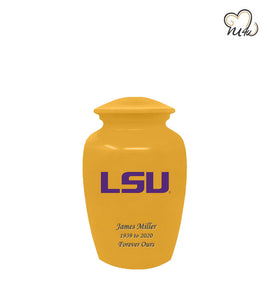 Louisiana State University Tigers College Cremation Urn - Yellow - ExquisiteUrns
