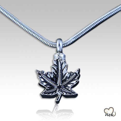 Maple Leaf Pendant, Cremation Pendant - ExquisiteUrns