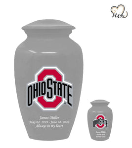 Ohio State University Buckeyes College Cremation Urn - Gray - ExquisiteUrns