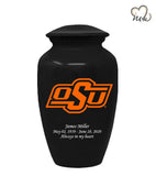 Oklahoma State University Cowboys College Cremation Urn - Black - ExquisiteUrns
