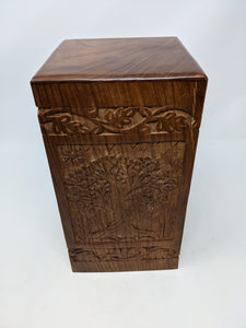 Scratch & Dent Rosewood Tower Engrave Tree of Life Urn - ExquisiteUrns