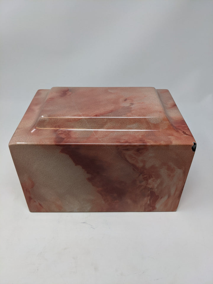 Scratch & Dent Peach Faux Marble Cremation Urn - ExquisiteUrns