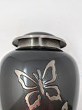 Scratch & Dent Slate Gray Butterfly Adult Cremation Urn - ExquisiteUrns