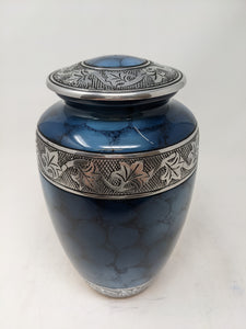Scratch & Dent Blue and Silver Cloud Cremation Urn - ExquisiteUrns