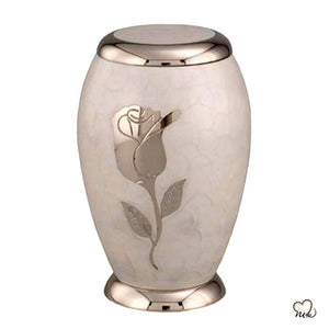 Pearl White Cremation Urn, Funeral Urns - ExquisiteUrns