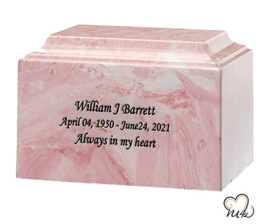 Pink Cultured Marble Urn - ExquisiteUrns