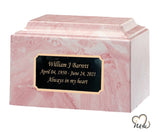 Pink Cultured Marble Urn - ExquisiteUrns