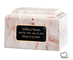 Pink Onyx Cultured Marble Urn - ExquisiteUrns