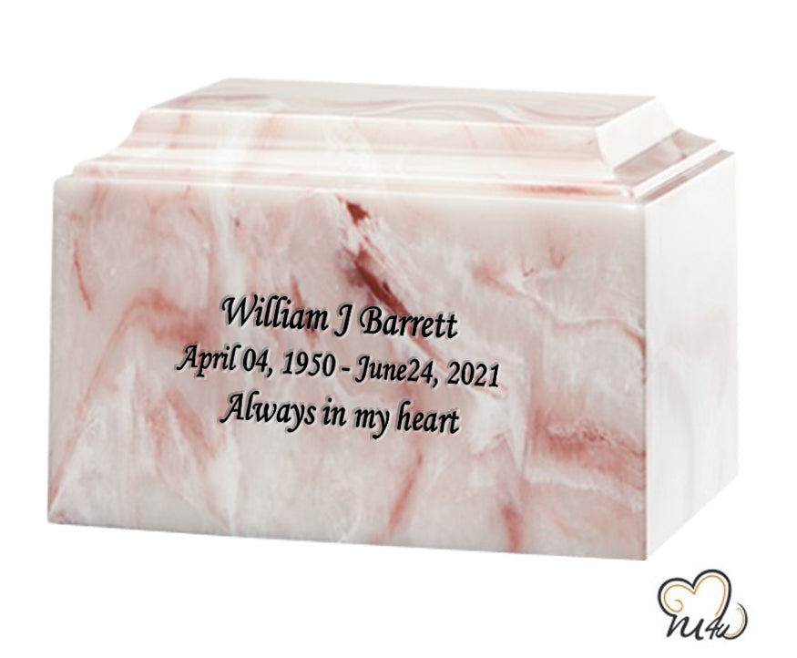 Pink Onyx Cultured Marble Urn - ExquisiteUrns