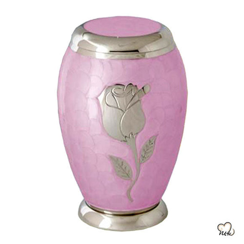 Pink Floral Design Cremation Urn, Funeral Urns - ExquisiteUrns