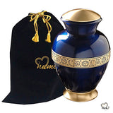 Roman Blue Cremation Urn, cremation urns - ExquisiteUrns